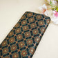 Teal Blue Floral Print Mashru Silk Fabric EEG-28392 - TradeUNO
