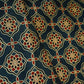 Teal Blue Floral Print Mashru Silk Fabric EEG-28392 - TradeUNO