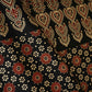 Black Ajrakh Print Mashru Silk Fabric EEG-28394