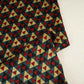 Teal Blue Geometrical Print Mashru Silk Fabric EEG-28397