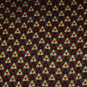 Teal Blue Geometrical Print Mashru Silk Fabric EEG-28397 - TradeUNO