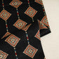 Black Floral Print Mashru Silk Fabric EEG-28398