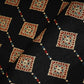 Black Floral Print Mashru Silk Fabric EEG-28398