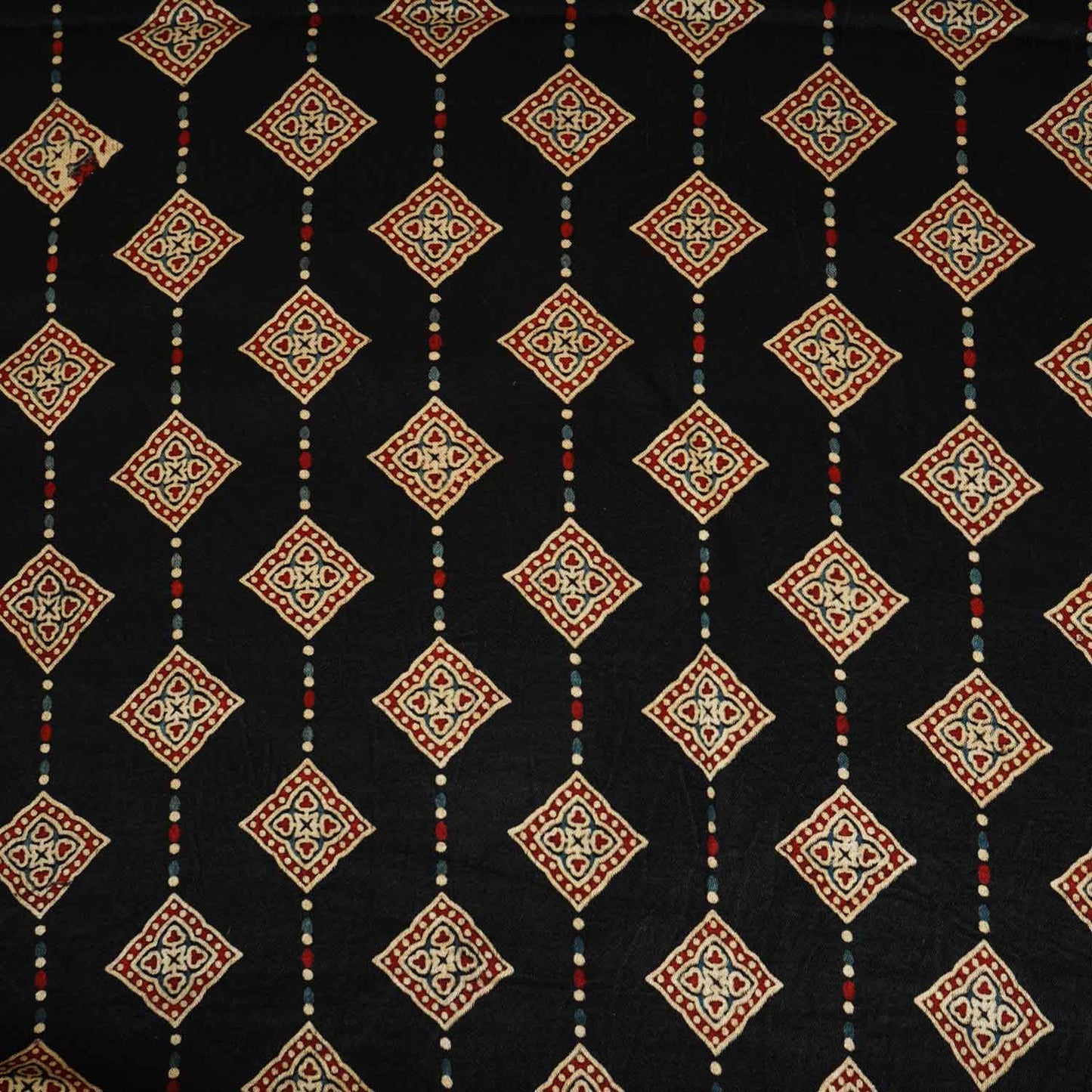 Black Floral Print Mashru Silk Fabric EEG-28398