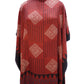 Red Ajrakh print Modal Silk Kaftan EEG-31638