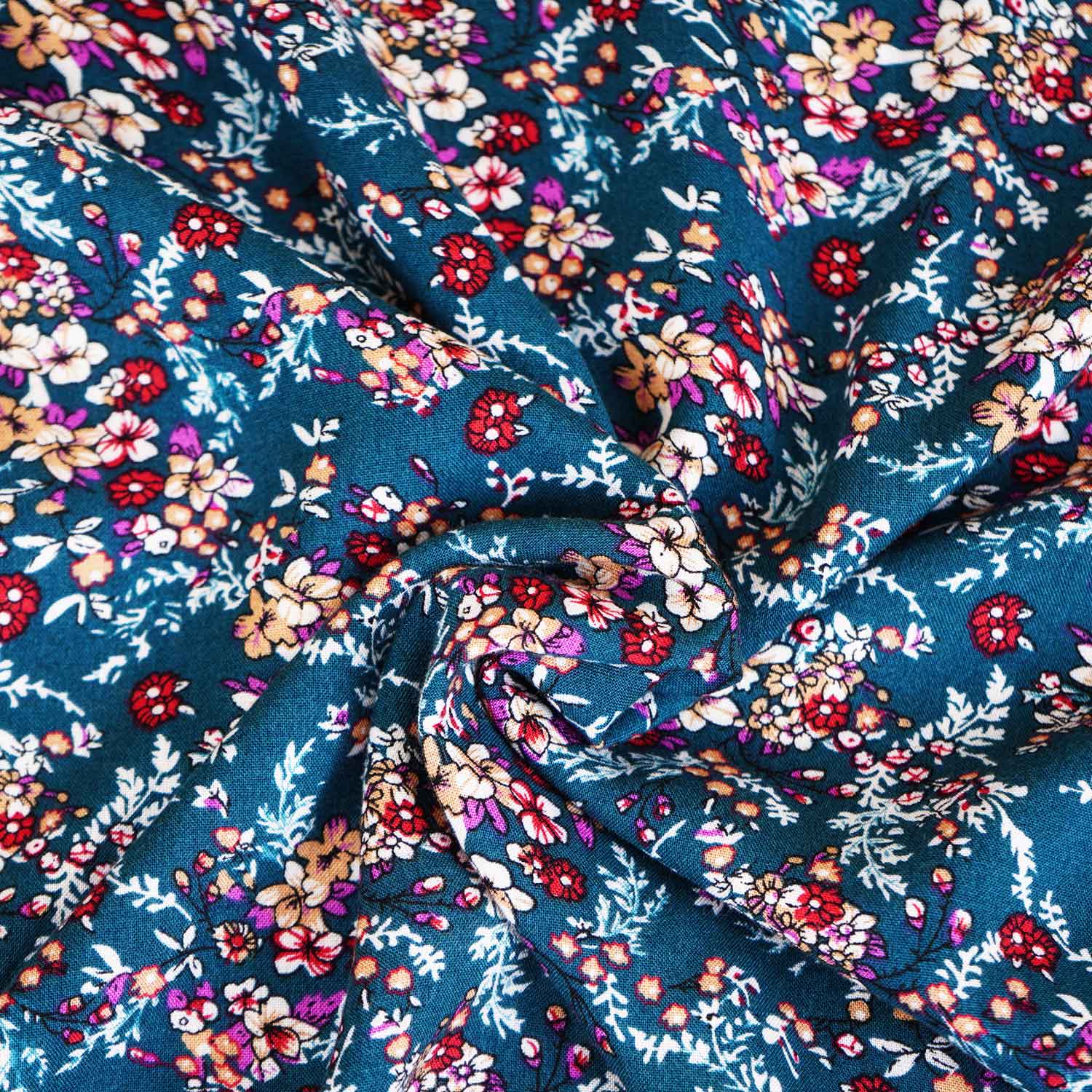 Multicolor Floral Print Rayon fabric TU-4014 - TradeUNO