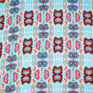 Sky Blue Abstract Print Rayon fabric TU-4099 - TradeUNO
