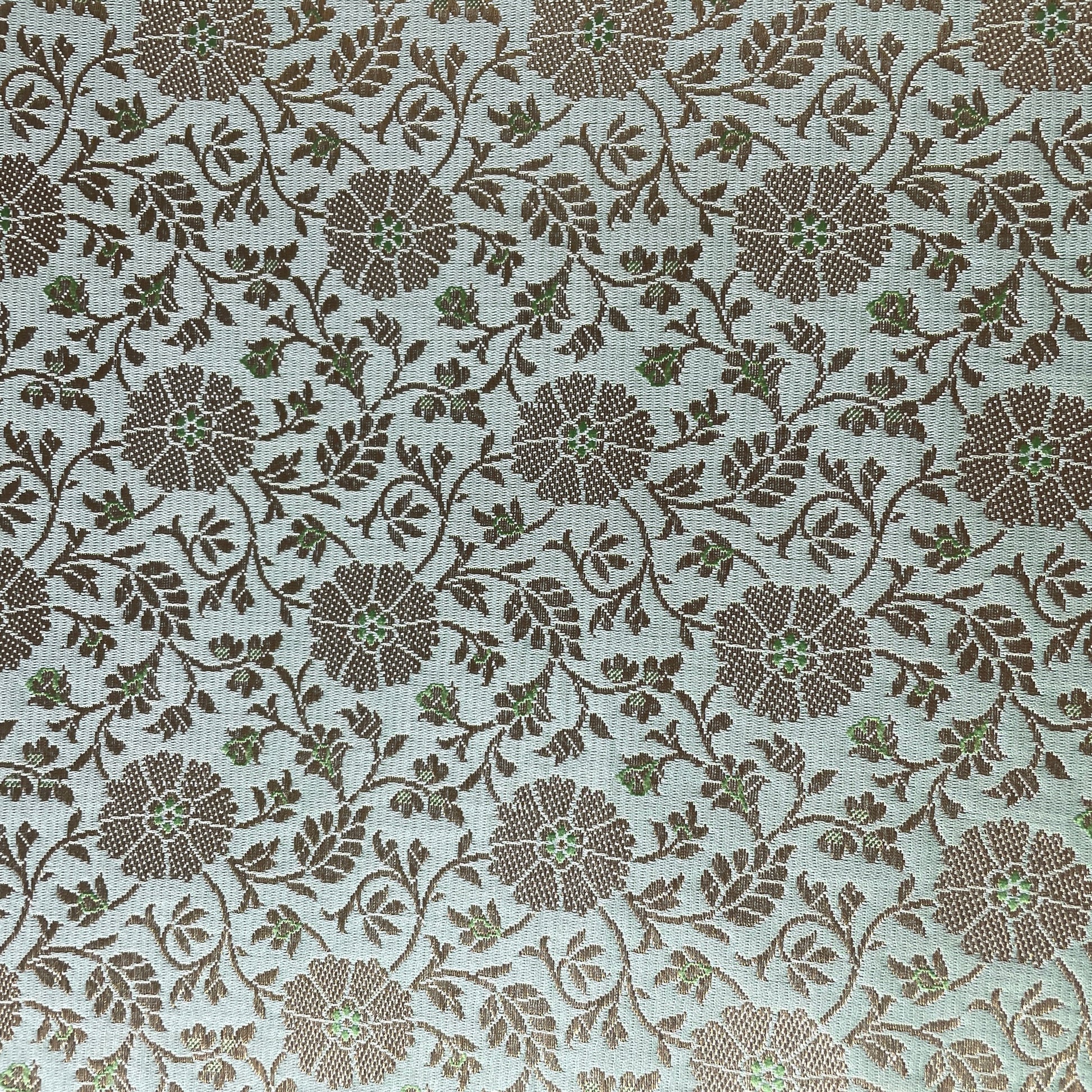 Mint Green Banarasi Brocade Fabric