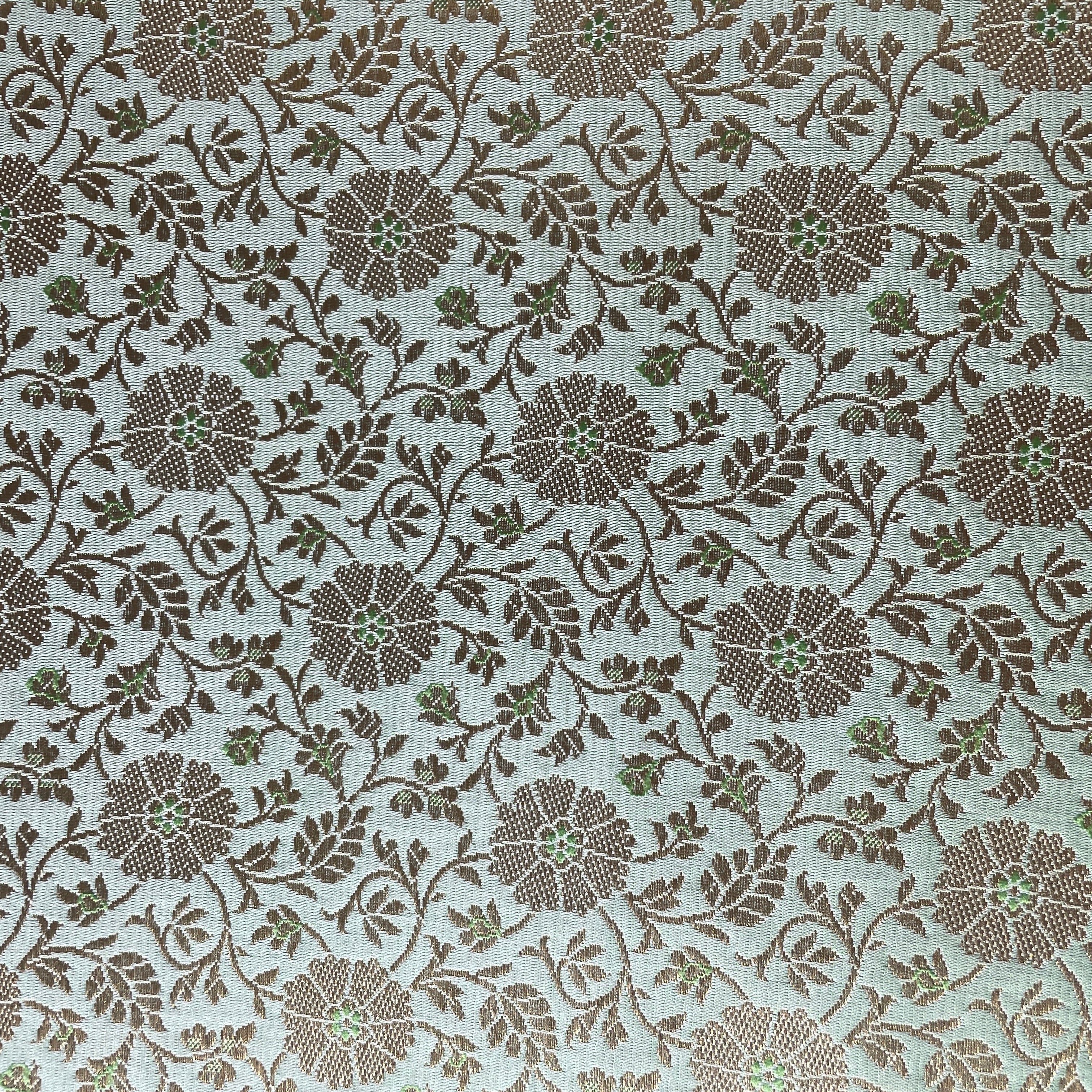 Mint Green Banarasi Brocade Fabric