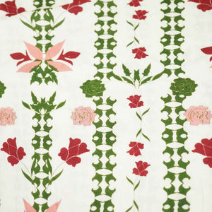 Cream Floral Printed Visocse FABRIC TU 4534
