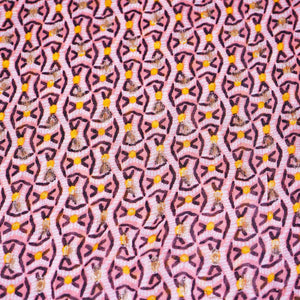 Pink & Black Abstract Print Viscose Rayon fabric TU-4566 - TradeUNO