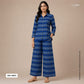 Blue Ajrakh Print Modal Satin Fabric EEG-28671
