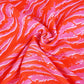 Orange Abstract Print Rayon fabric Tu-5148