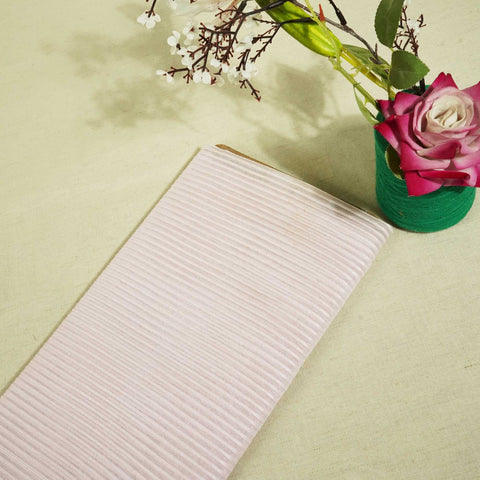 Light Pink Stripe Poly Organza Fabric Poly Organza TU-5166