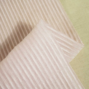 Light Pink Stripe Poly Organza Fabric Poly Organza TU-5166