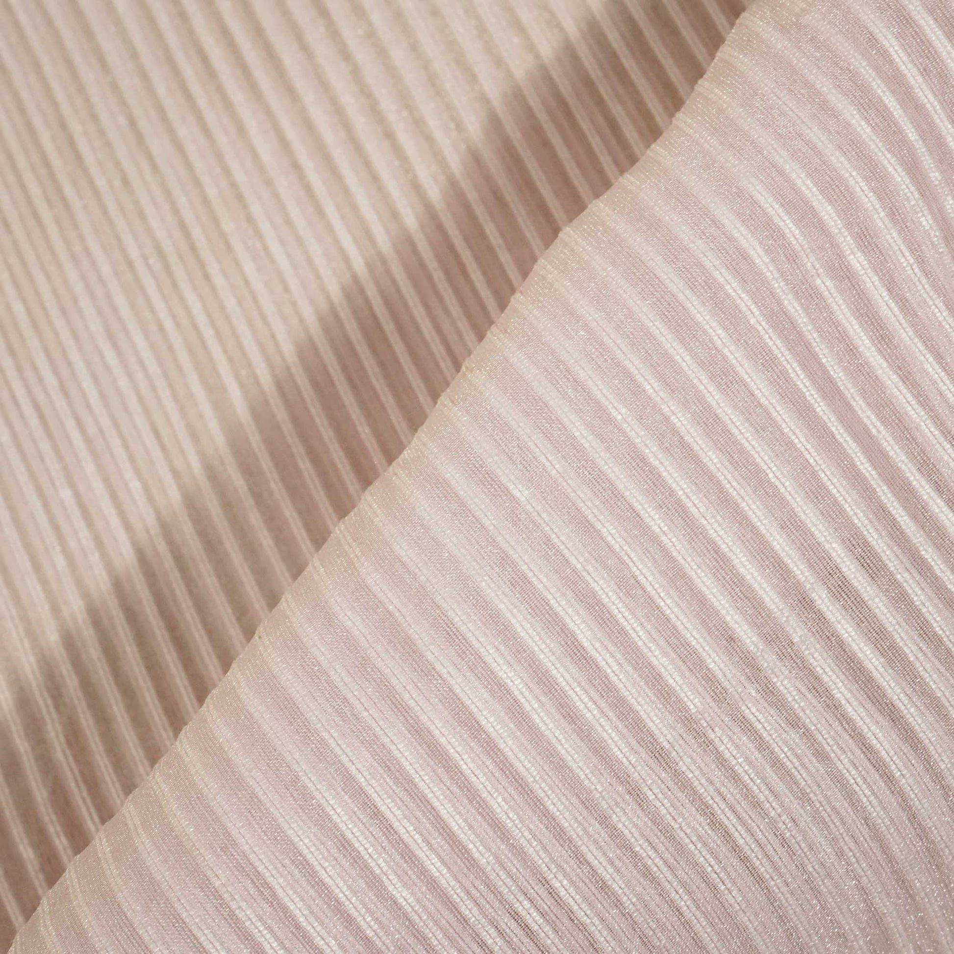 Light Pink Stripe Poly Organza Fabric Poly Organza TU-5166