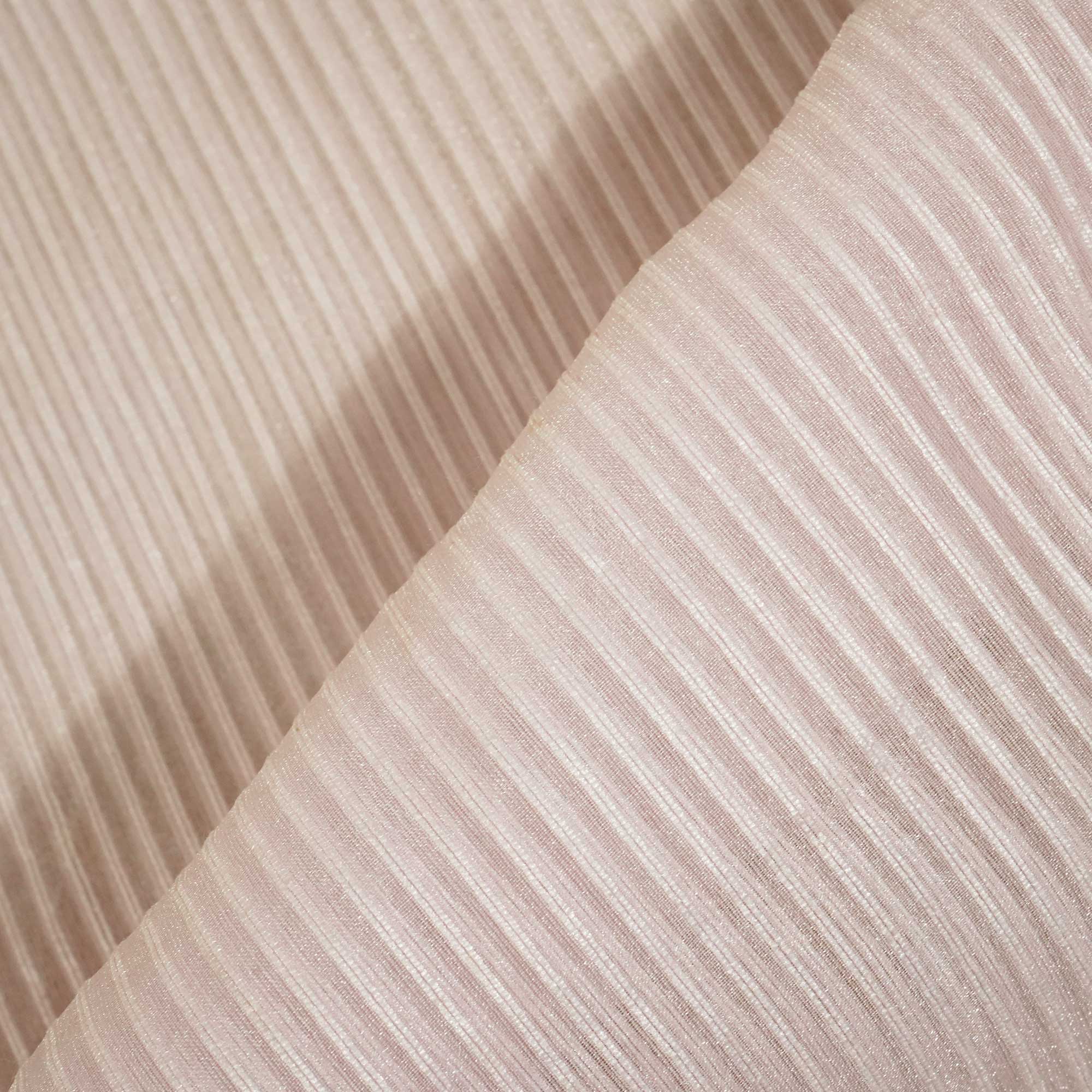 Light Pink Stripe Poly Organza Fabric Poly Organza TU-5166