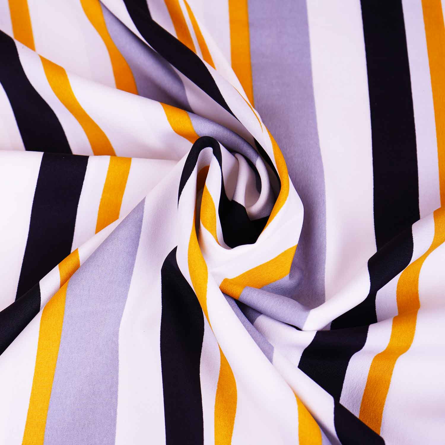 Multicolor Stripe Poly Rayon Fabric Poly Rayon TU-5183 - TradeUNO