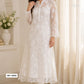 White floral jaal embroidery Pure 27gm Organza Fabric GPF-32092 - TradeUNO