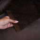 Brown Solid Leather Fur Fabric PDM-28531