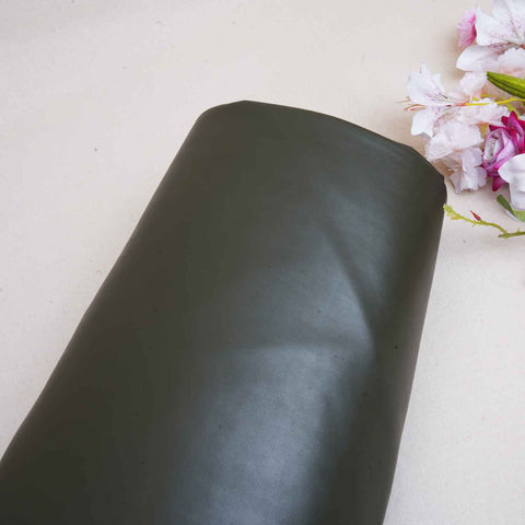 Green Solid Leather Fur Fabric PDM-28532