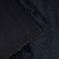 Black Solid Leather Fur Fabric PDM-28533