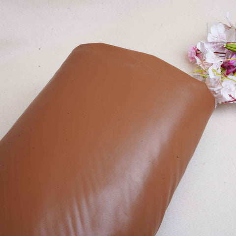 Light Brown Solid Leather Fur Fabric PDM-28535