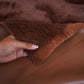 Light Brown Solid Leather Fur Fabric PDM-28535