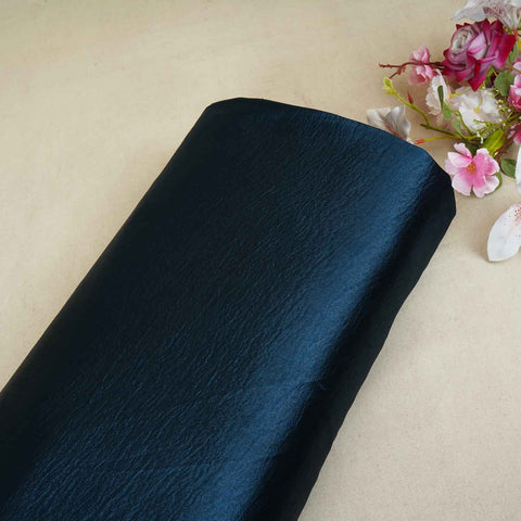 Teal Blue Solid Soft Satin Fabric PDM-28536