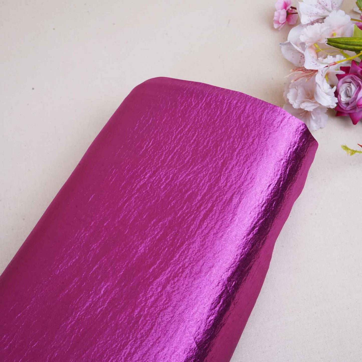 Pink Solid Soft Satin Fabric PDM-28538