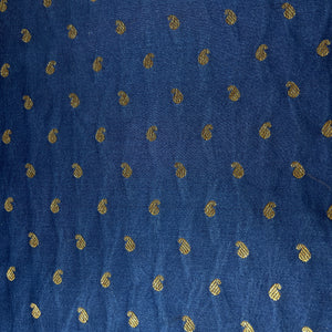 Blue Banarasi Brocade Fabric 19211