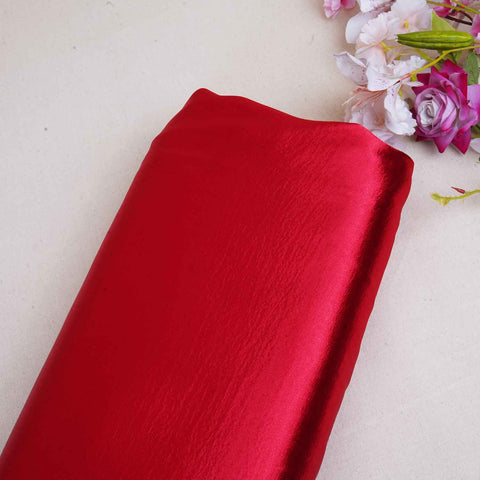 Red Solid Soft Satin Fabric PDM-28543
