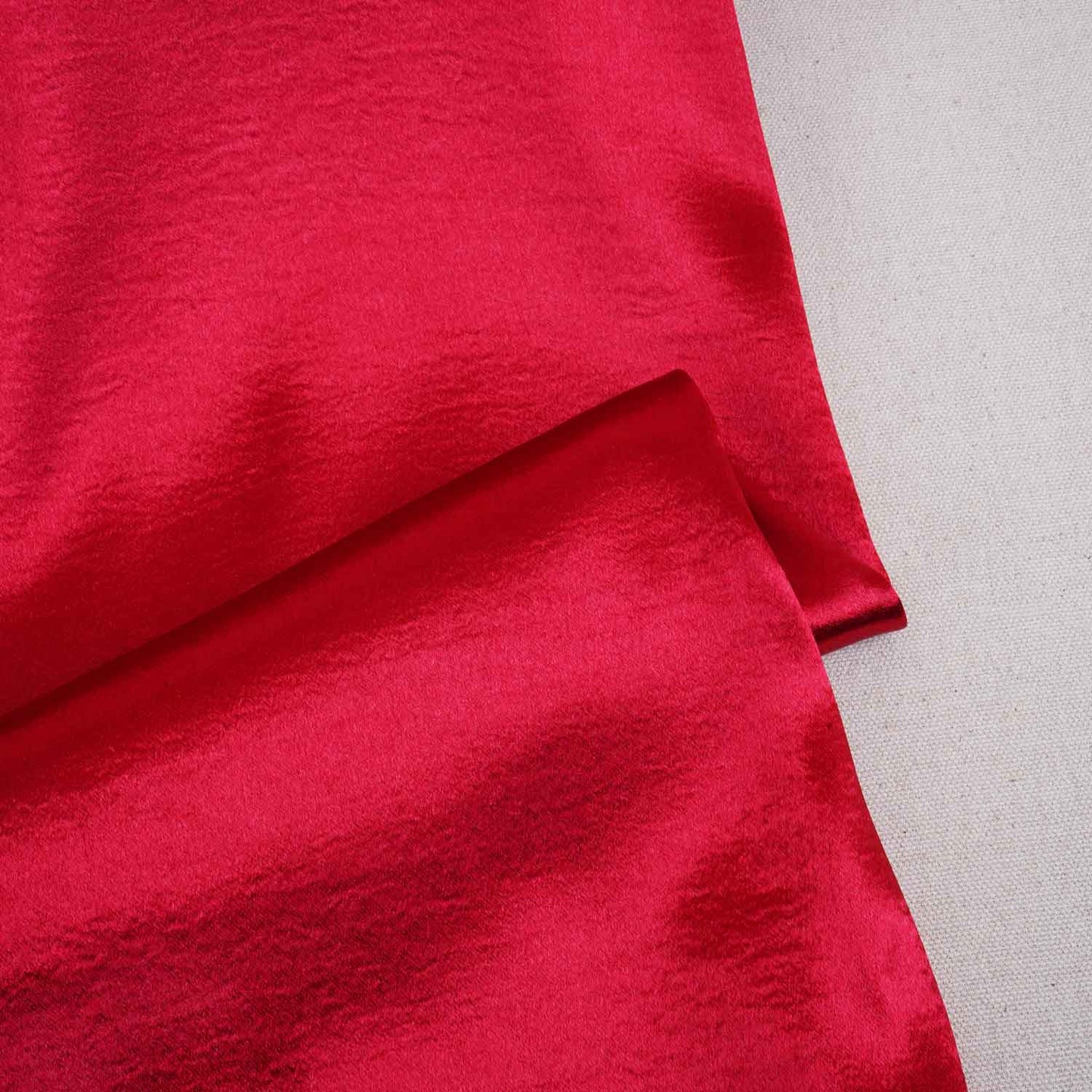 Red Solid Soft Satin Fabric PDM-28543