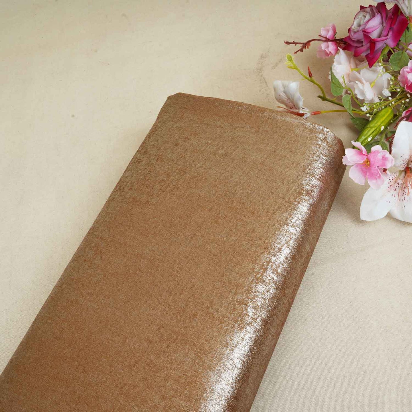 Golden Solid Sandwash Satin Fabric PDM-28544