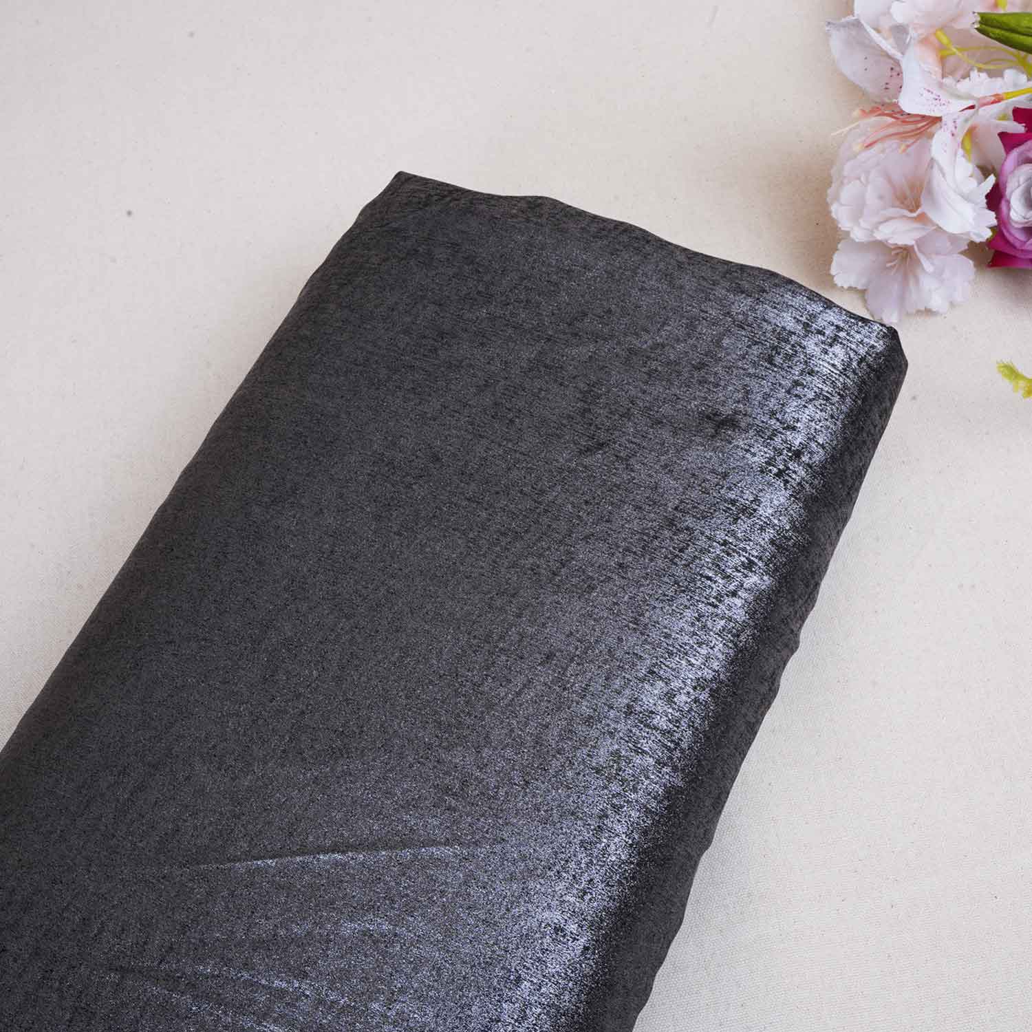 Silver Solid Sandwash Satin Fabric PDM-28545 - TradeUNO
