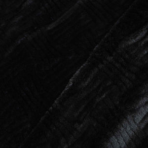 Black Solid Rabbit Fur Fabric SVP-28548 - TradeUNO