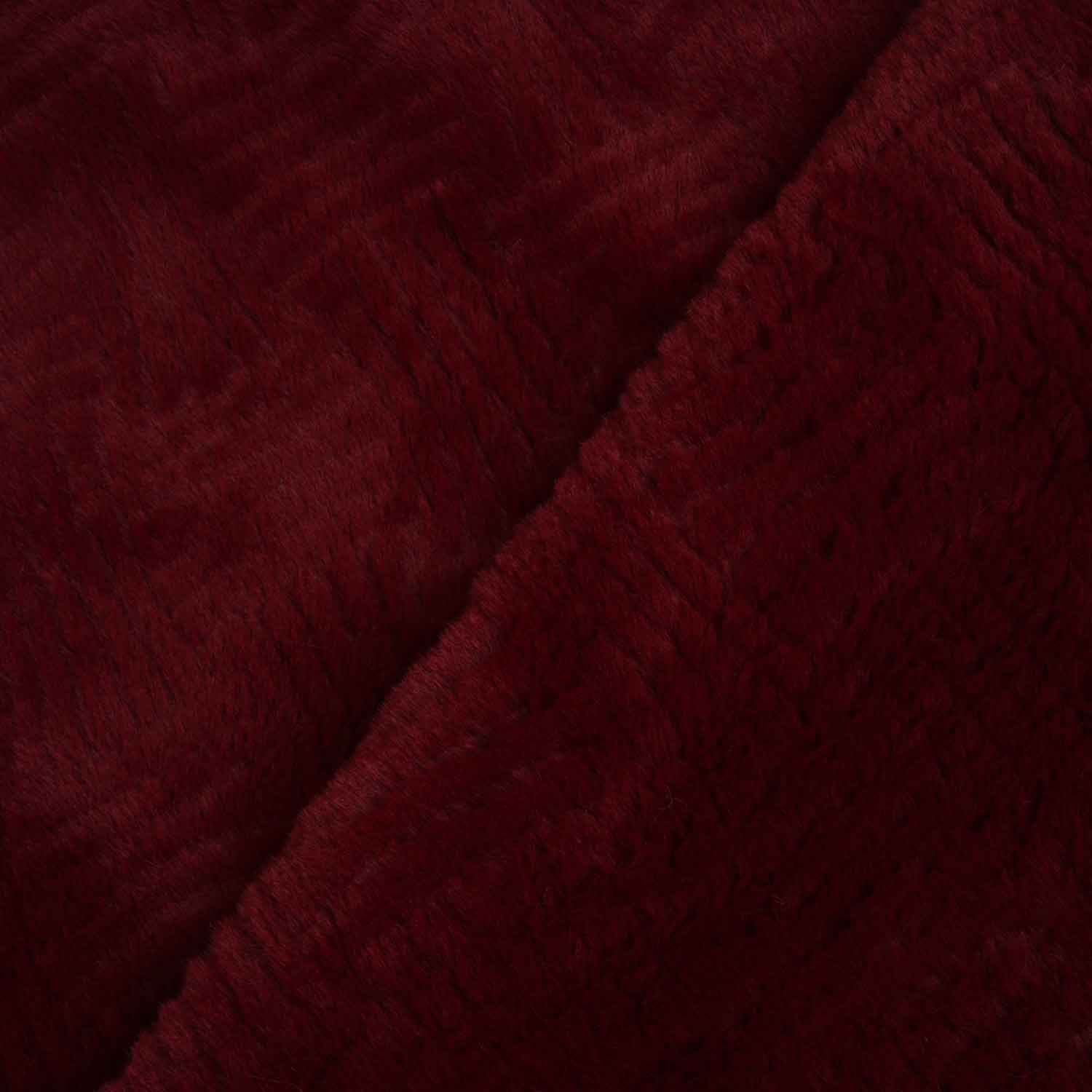 Red Solid Rabbit Fur Fabric SVP-28549 - TradeUNO