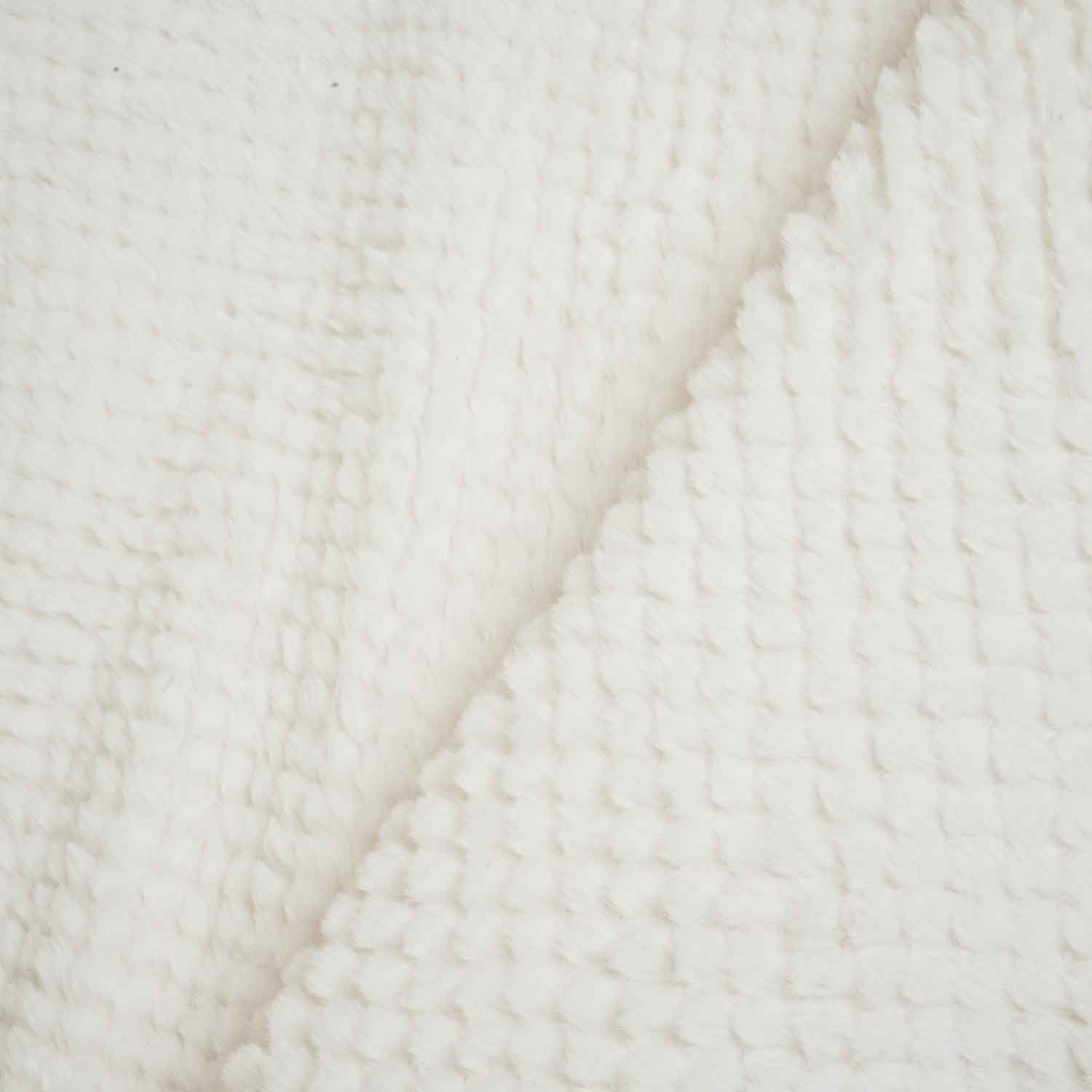 Off White Solid Rabbit Fur Fabric SVP-28550 - TradeUNO
