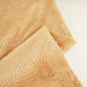 Cream Solid Rabbit Fur Fabric SVP-28551 - TradeUNO