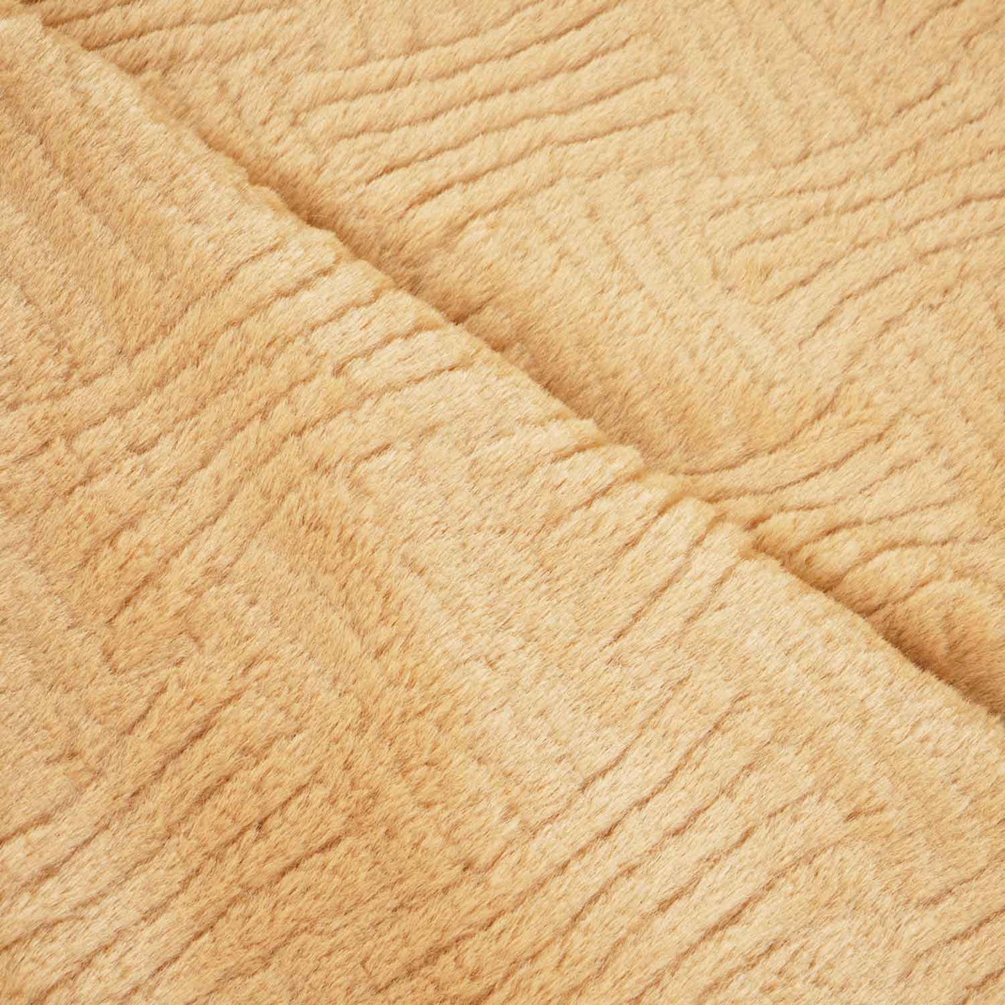 Cream Solid Rebbit Fur Fabric SVP-28551