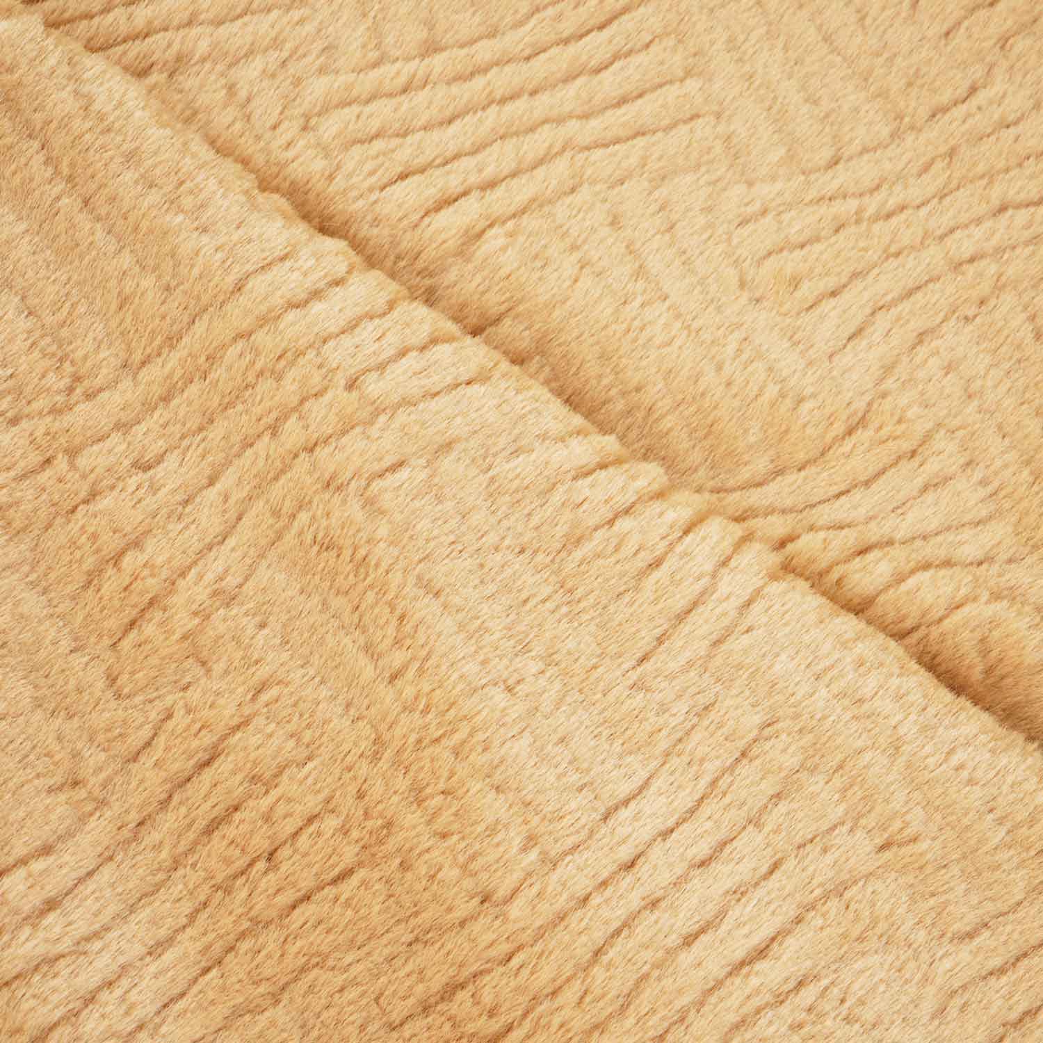 Cream Solid Rabbit Fur Fabric SVP-28551 - TradeUNO