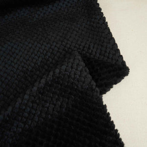 Black Solid Rabbit Fur Fabric SVP-28552 - TradeUNO