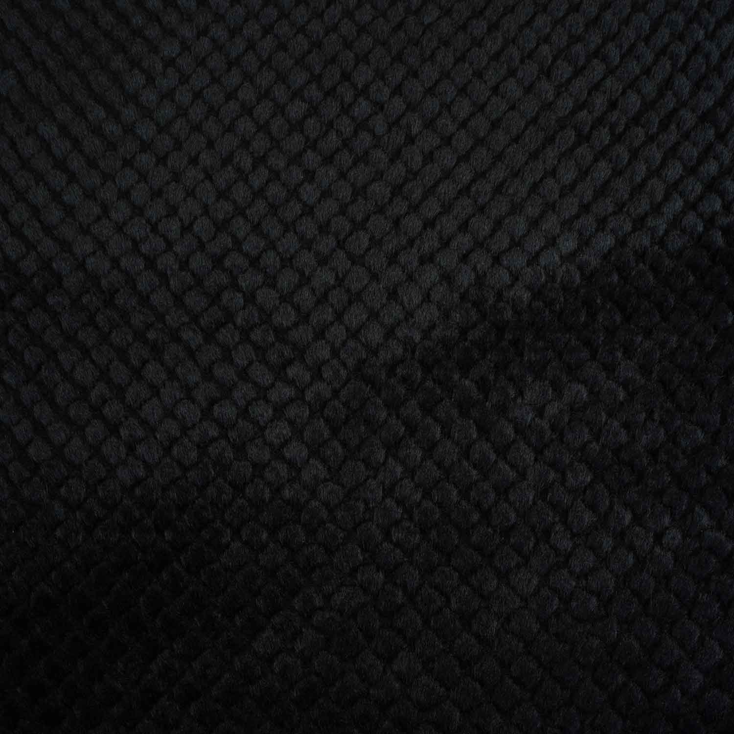 Black Solid Rabbit Fur Fabric SVP-28552 - TradeUNO