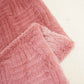 Peach Pink Solid Rebit Fur Fabric SVP-28555