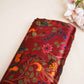Wine Madhubani Print Modal Satin Fabric MF-28559