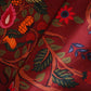 Wine Madhubani Print Modal Satin Fabric MF-28559