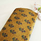 Mustard Yellow Floral Print Micro Velvet 9000 Fabric MF-28563