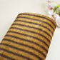Mustard Yellow Strips Print Micro Velvet 9000 Fabric MF-28564
