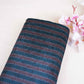 Teal Blue Strips Print Micro Velvet 9000 Fabric MF-28570