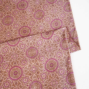 Green Ajrakh Print Micro Velvet 9000 Fabric MF-28575 - TradeUNO